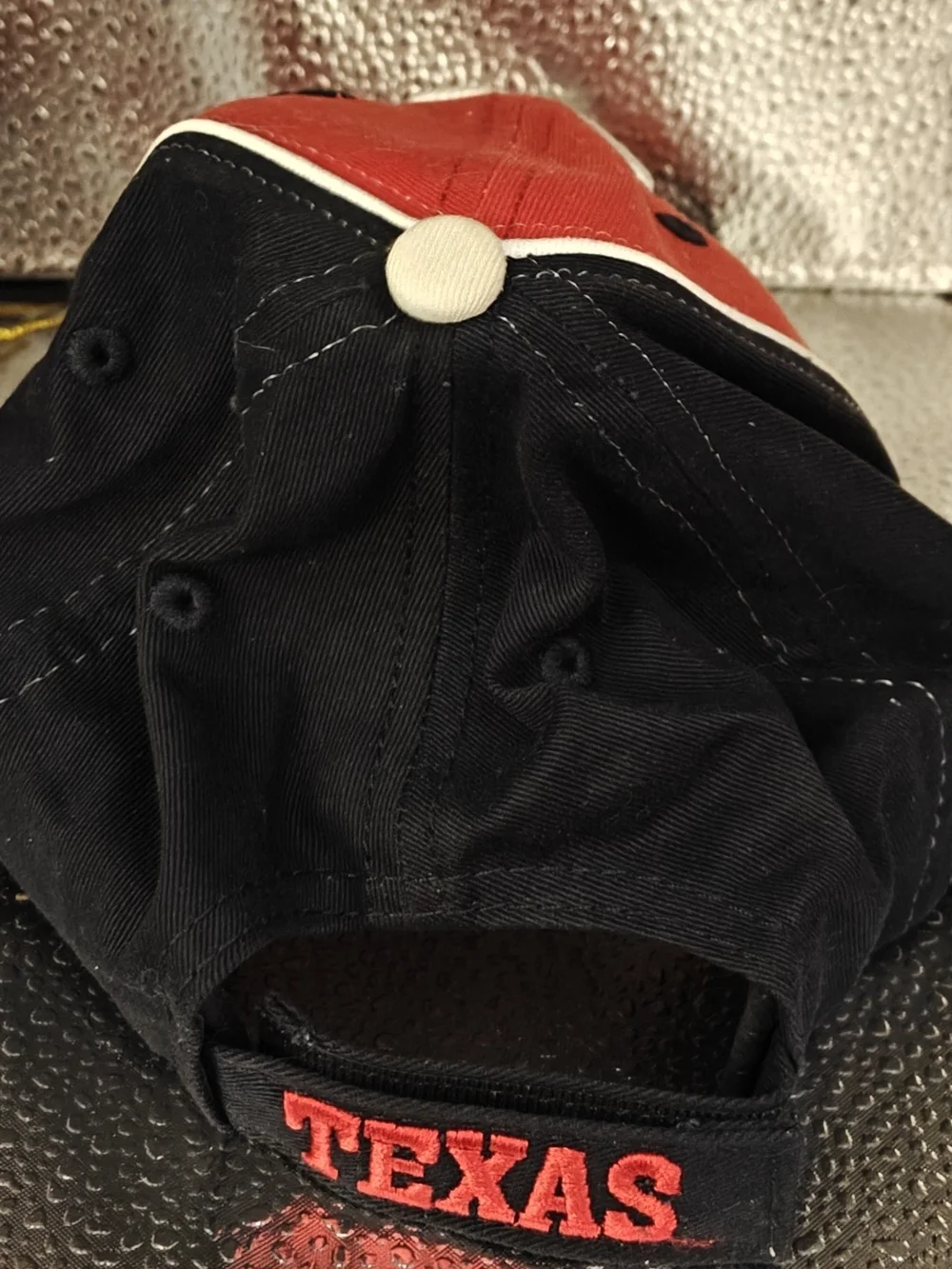 Vintage Kids Red and Black Flame Baseball Cap with 'T' Logo
